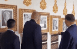 Trump y Xi en los pasillos de la Casa Blanca.