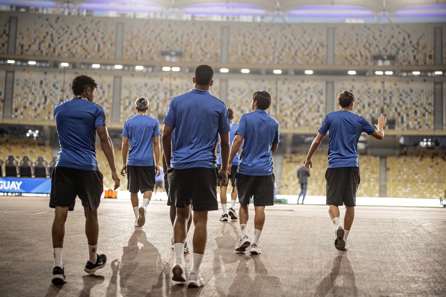 Jugadores de la selección de Uruguay en Kuala Lumpur.