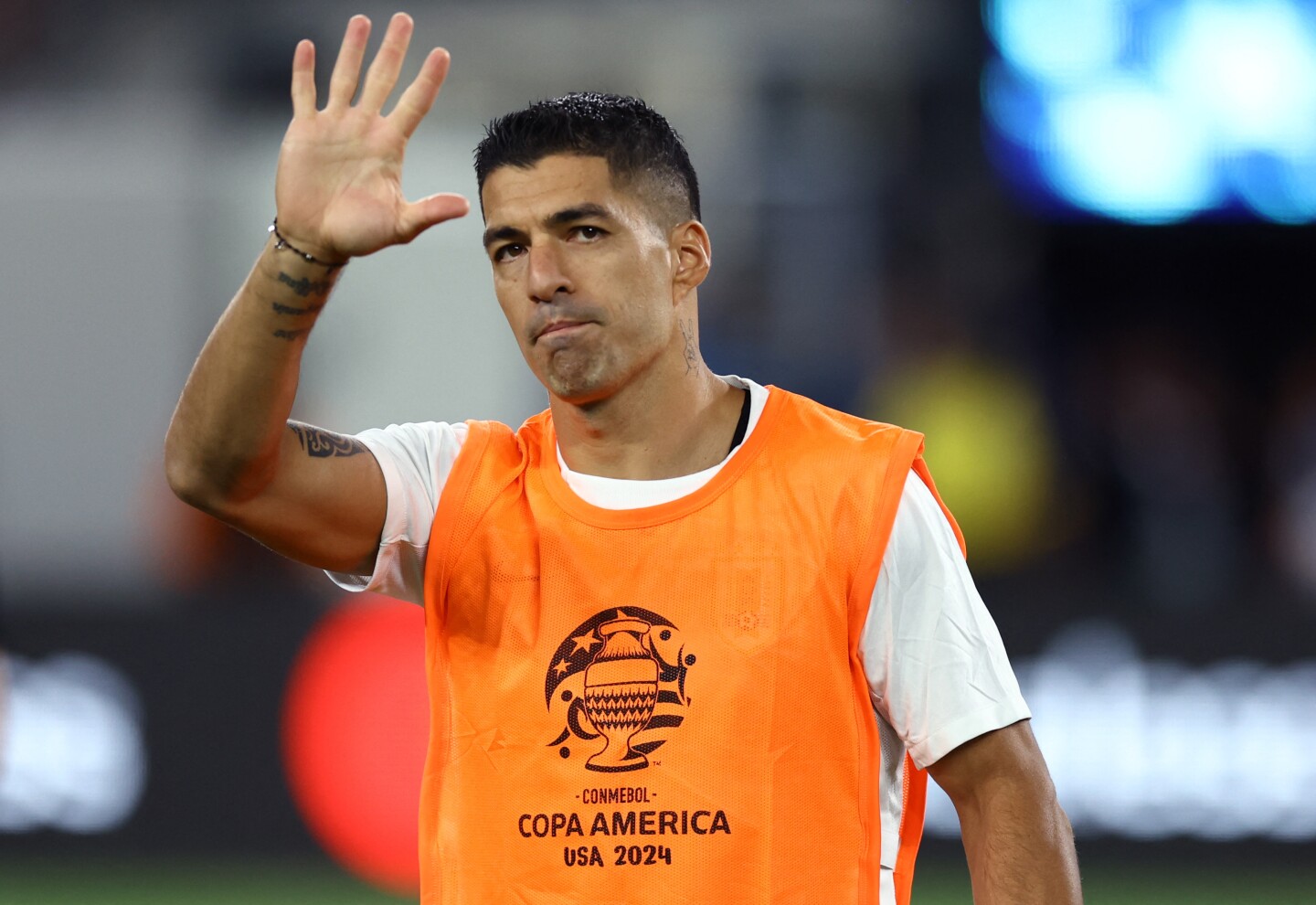 Luis Suárez en el partido frente a Bolivia por Copa América.