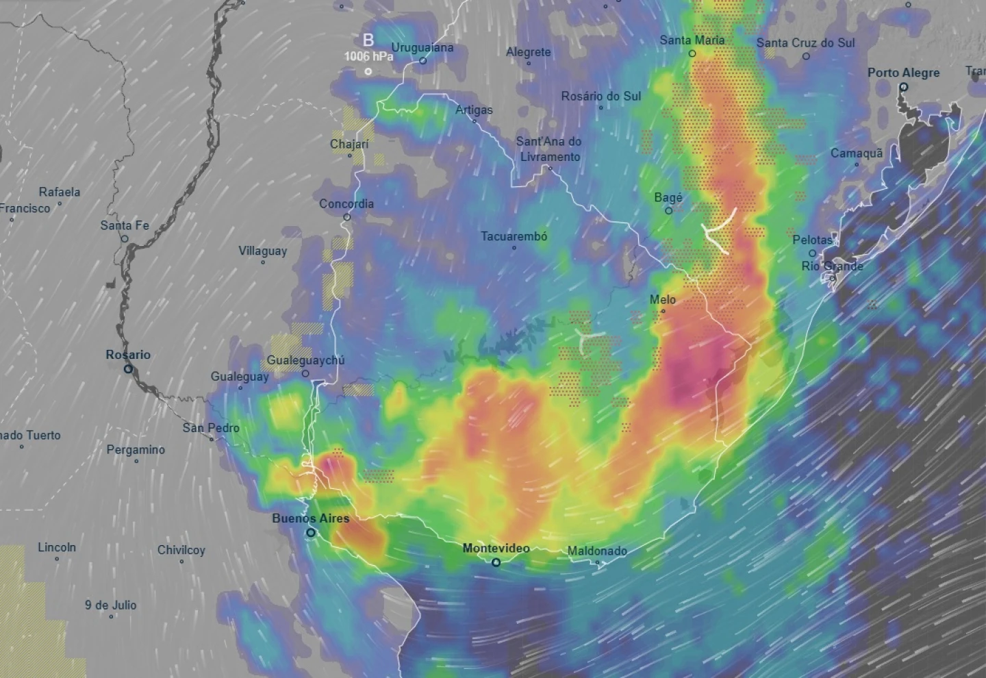 Lluvias en la mañana de este jueves 16 de abril de 2026.