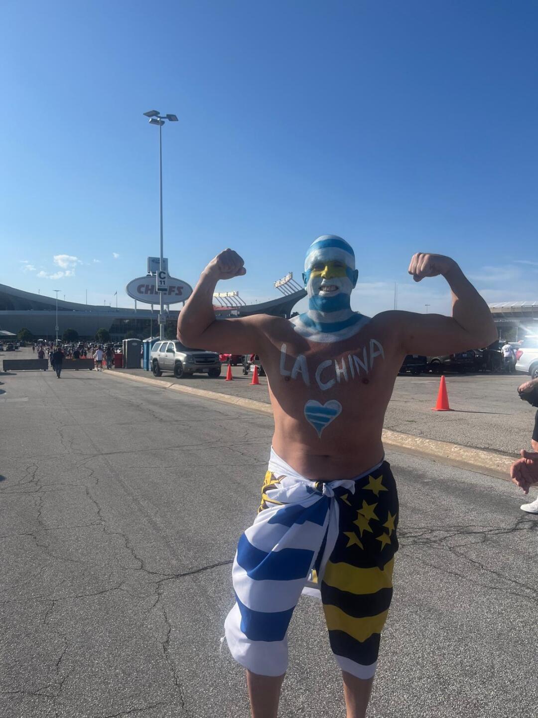 Hincha uruguayo en la Copa América 2024.