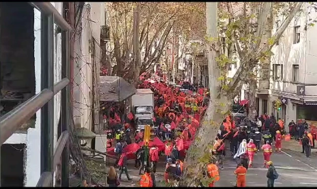 Marcha del Sunca en el Centro de Montevideo