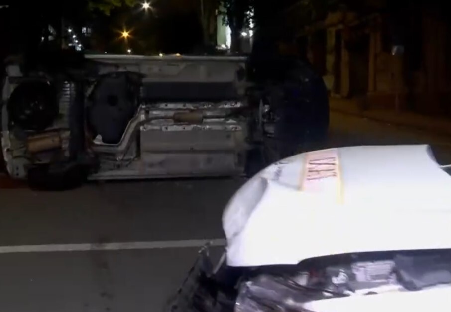 Accidente de tránsito en el Centro de Montevideo.