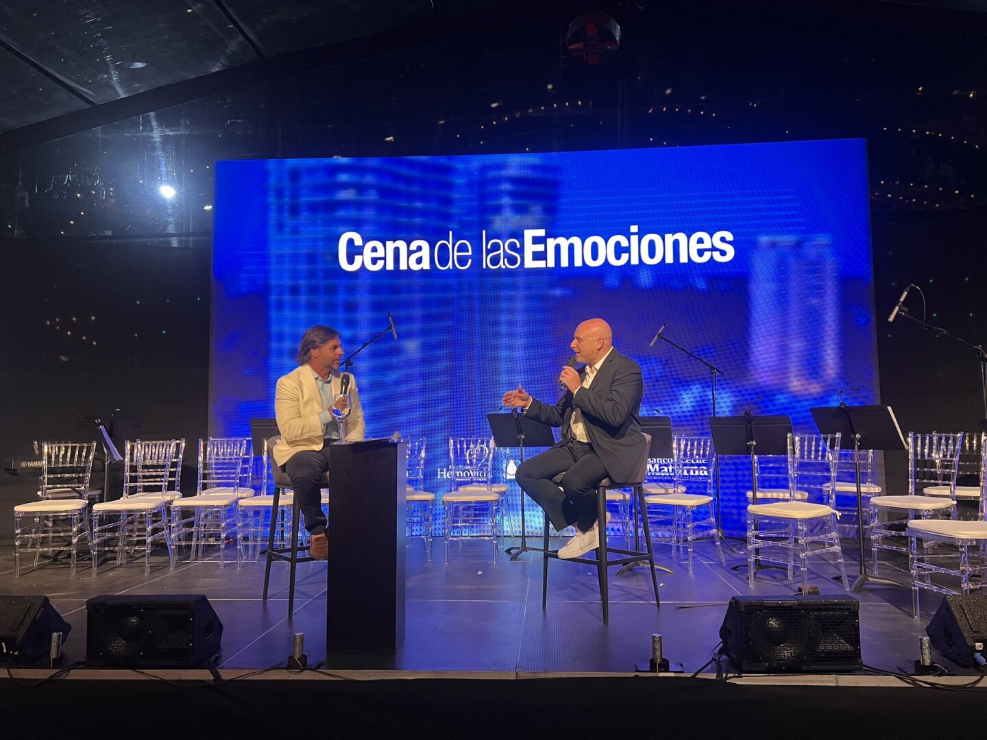 Luis Lacalle Pou junto a Orlando Petinatti en la Cena de las Emociones del año pasado.