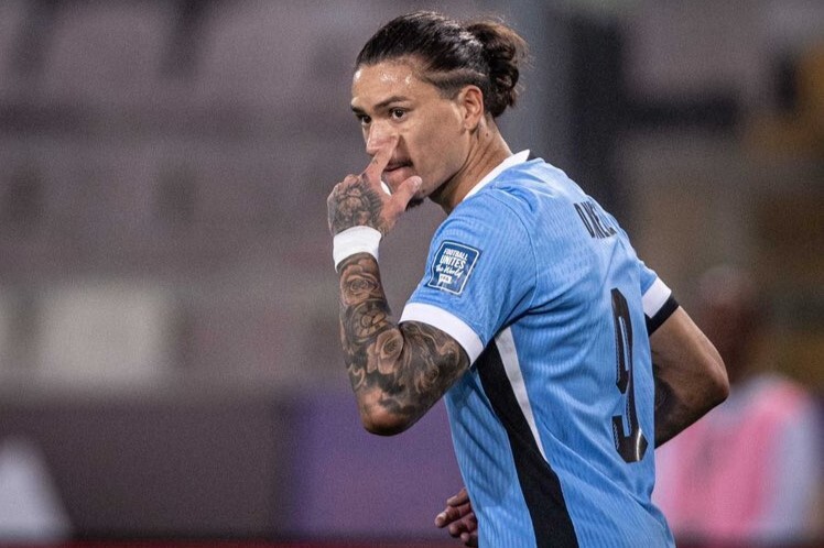Darwin Núñez contra Perú por las eliminatorias rumbo al Mundial 2026.