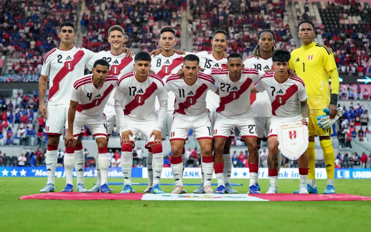 Selección de Perú durante un amistoso ante Haití en Miami en junio de 2026.