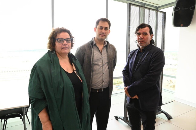 Tania Robaina, Silvio Legelen y Simón Gómez