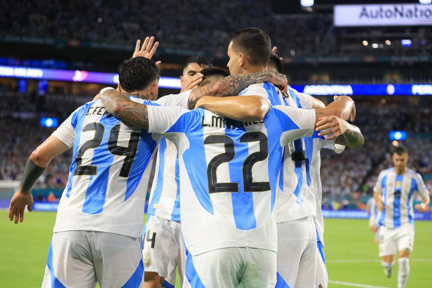 Argentina contra Perú- Copa América 2024.