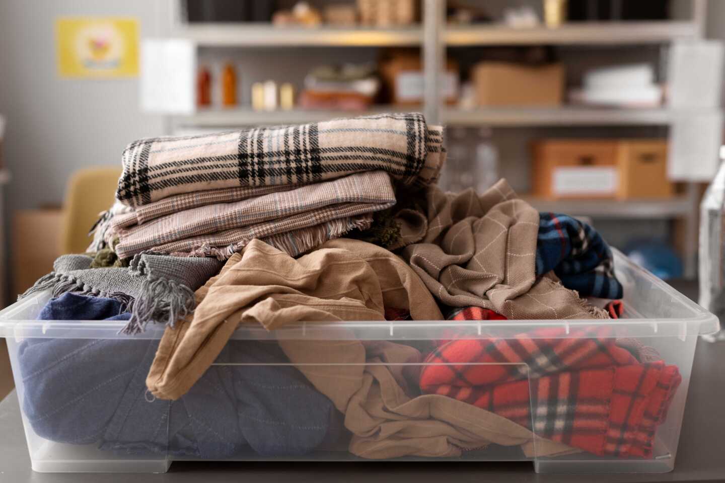 Caja con ropa
