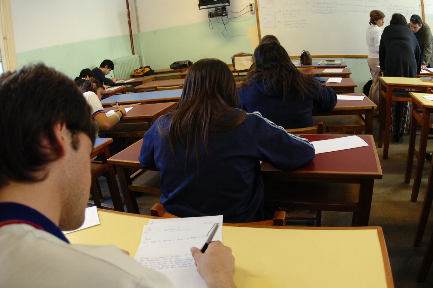 Alumnos en un liceo.