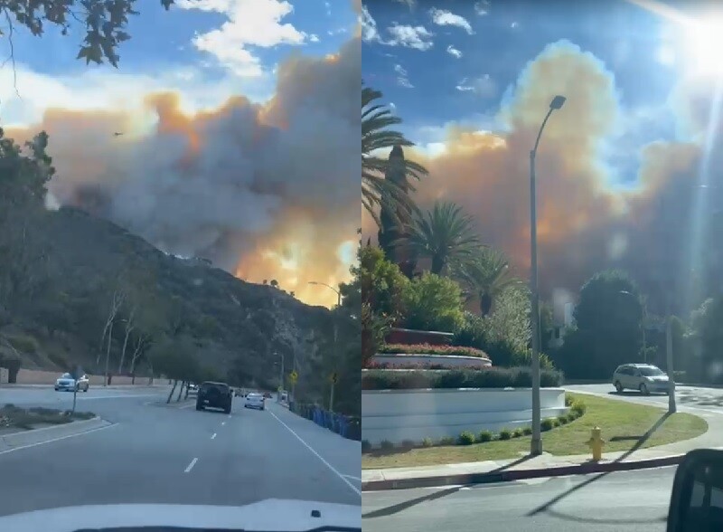 Palisades (California), en llamas, tras incendios forestales