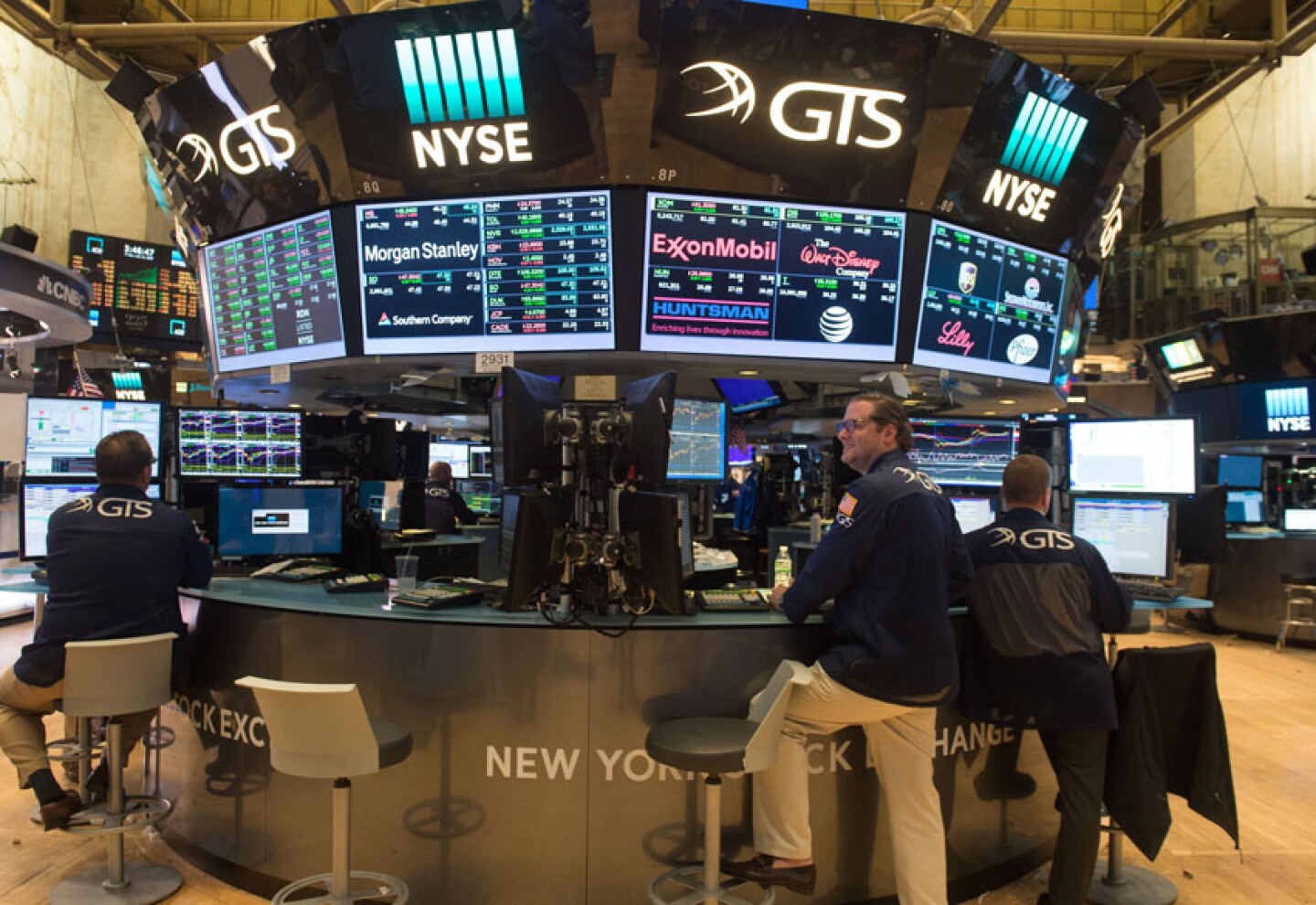 Corredores en la Bolsa de Valores de Nueva York.