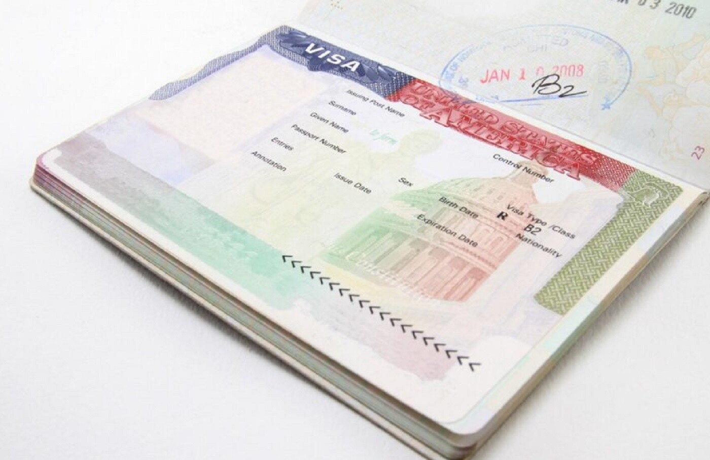 Visa de Estados Unidos.