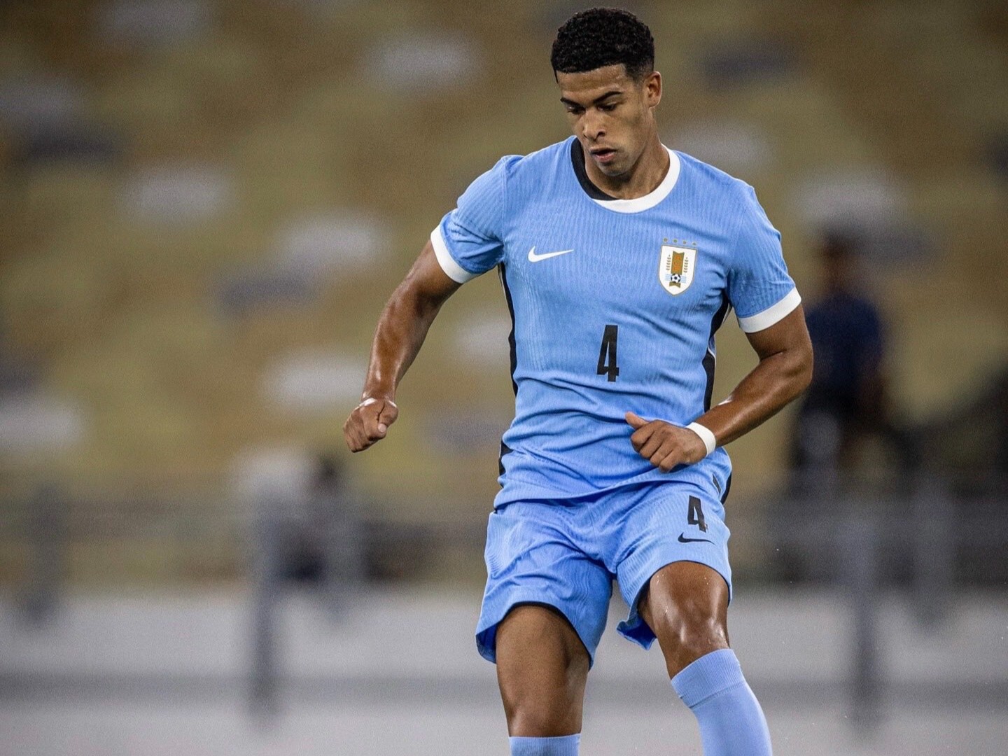 Santiago Mouriño con la selección de Uruguay contra República Dominicana